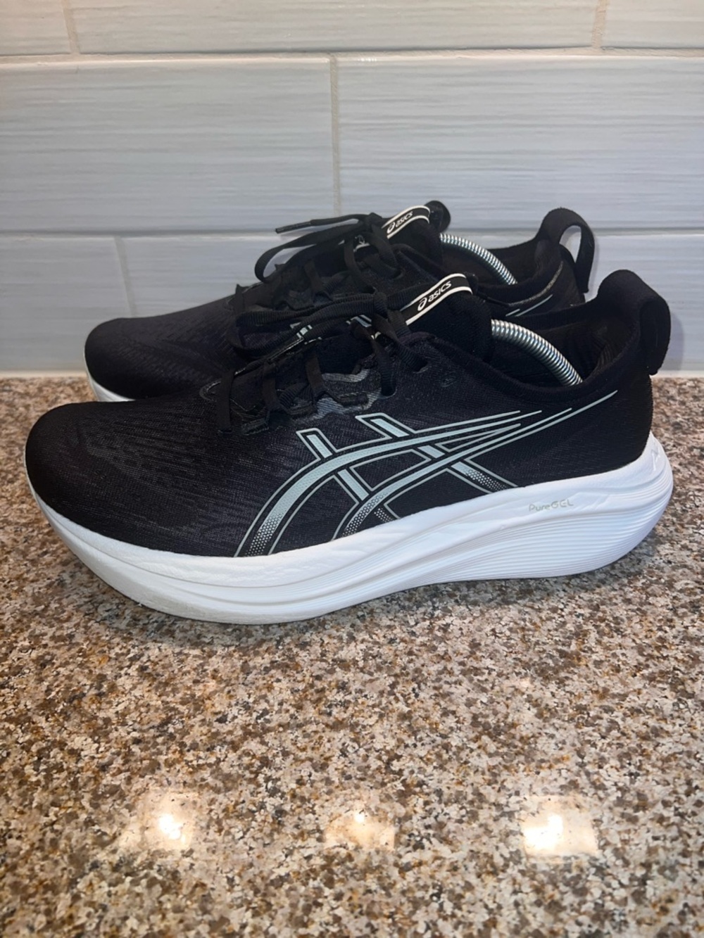 ASICS Black & White Running Sneakers